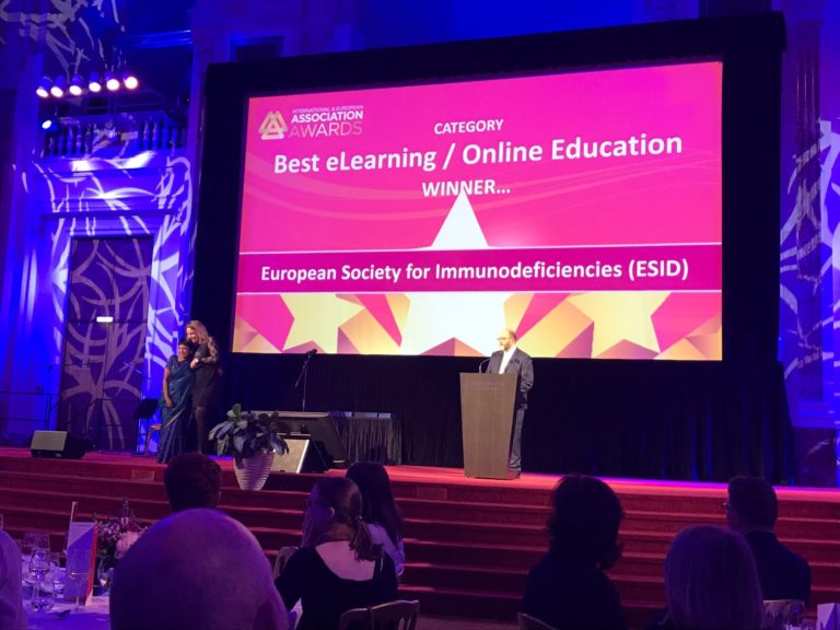 The European Society for Immunodeficiencies (ESID) Wins a Prestigious eLearning/Online Education Award