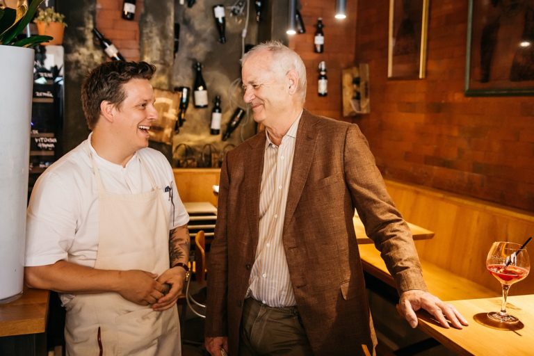 The American movie star Bill Murray visits Ljubljana